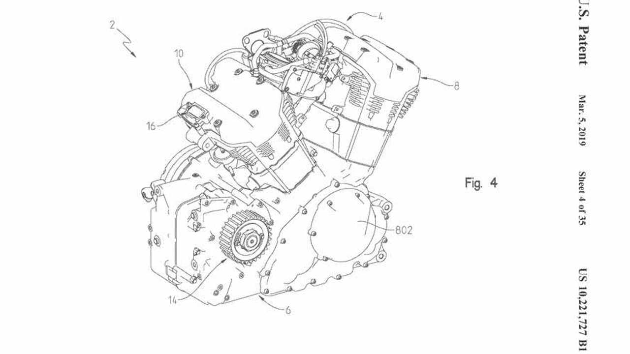 Water-Cooled Indian Engine Patent Images