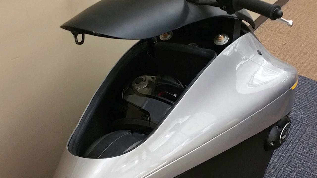 The Victory Vision 800's storage area is capable of holding two full-face helmets.