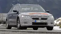 Skoda Superb facelift spy photo