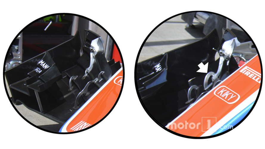 Manor front wing comparison