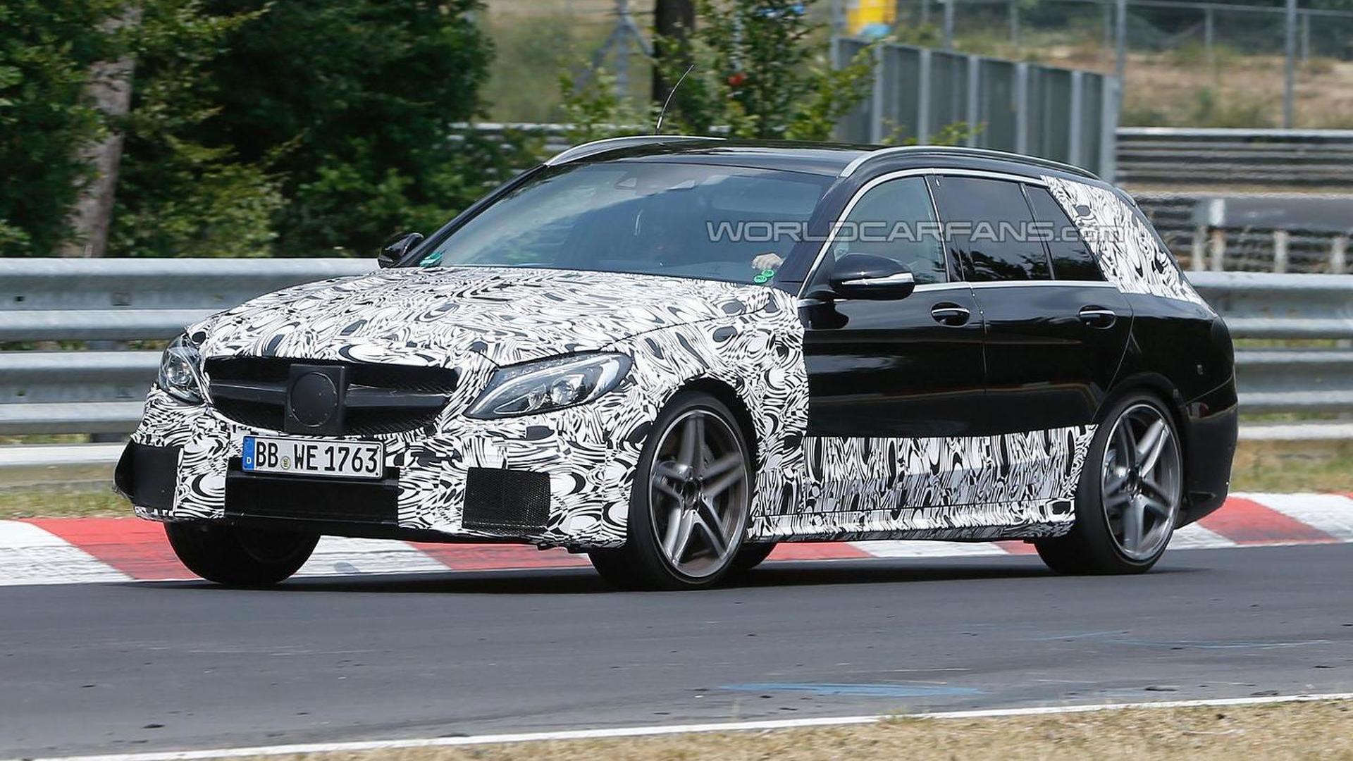 15 Mercedes C63 Amg Estate Spied On The Nurburgring