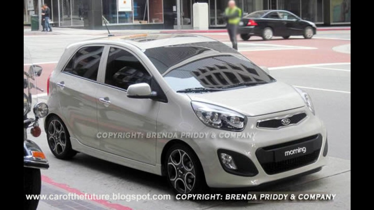 Novo Kia Picanto 2012 é flagrado sem disfarces