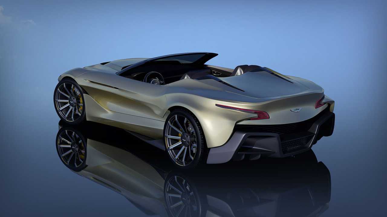 Aston Martin Vantage Volante (Spekulatives Rendering des Nachfolgers in Champagner-Ton)