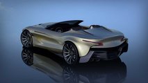Aston Martin Vantage Volante (Spekulatives Rendering des Nachfolgers in Champagner-Ton)
