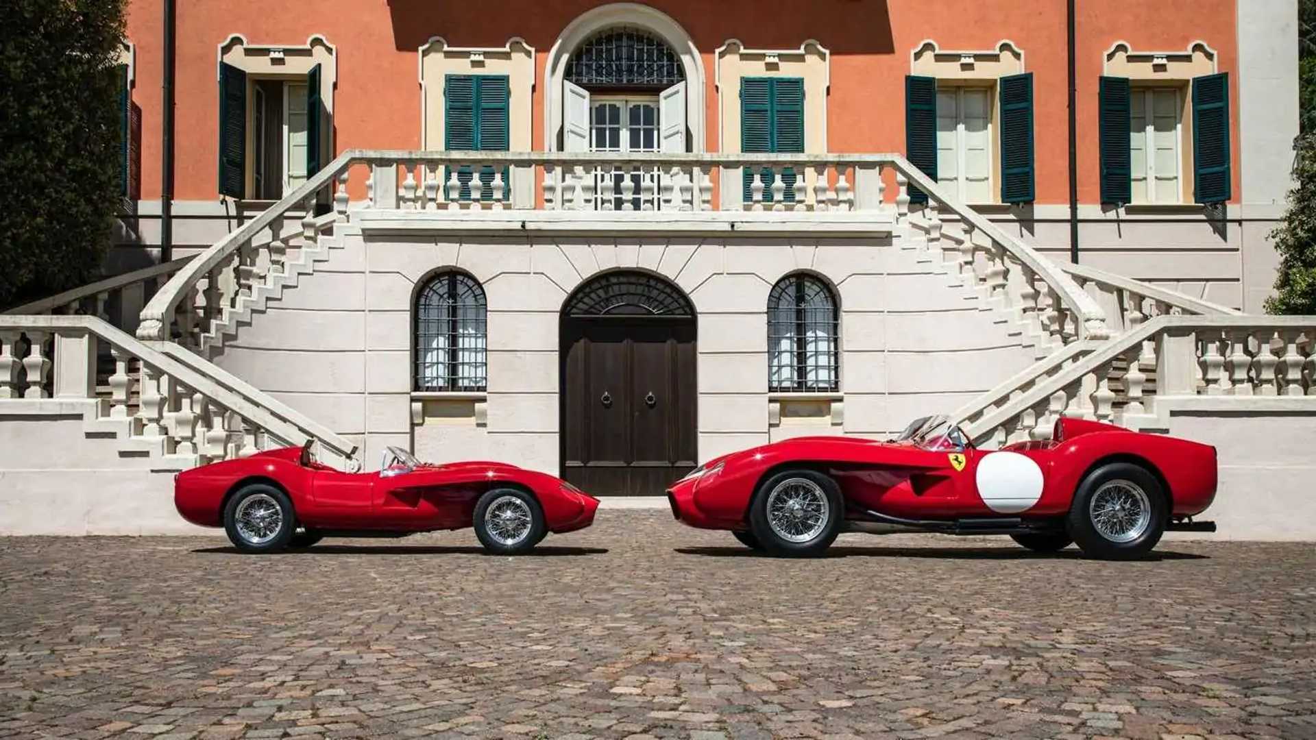 Ferrari Testa Rossa J All-Electric Scale Replica and 1957 Ferrari 250 Testa Rossa 1