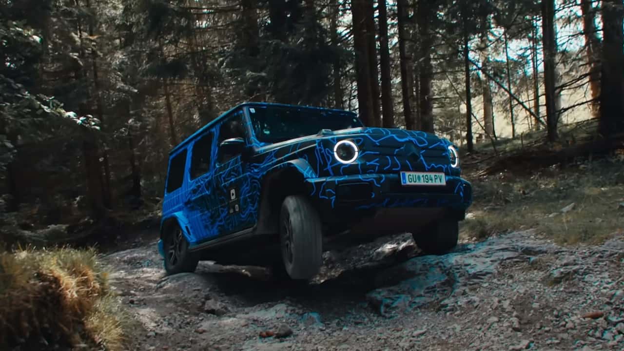Mercedes EQG test offroad