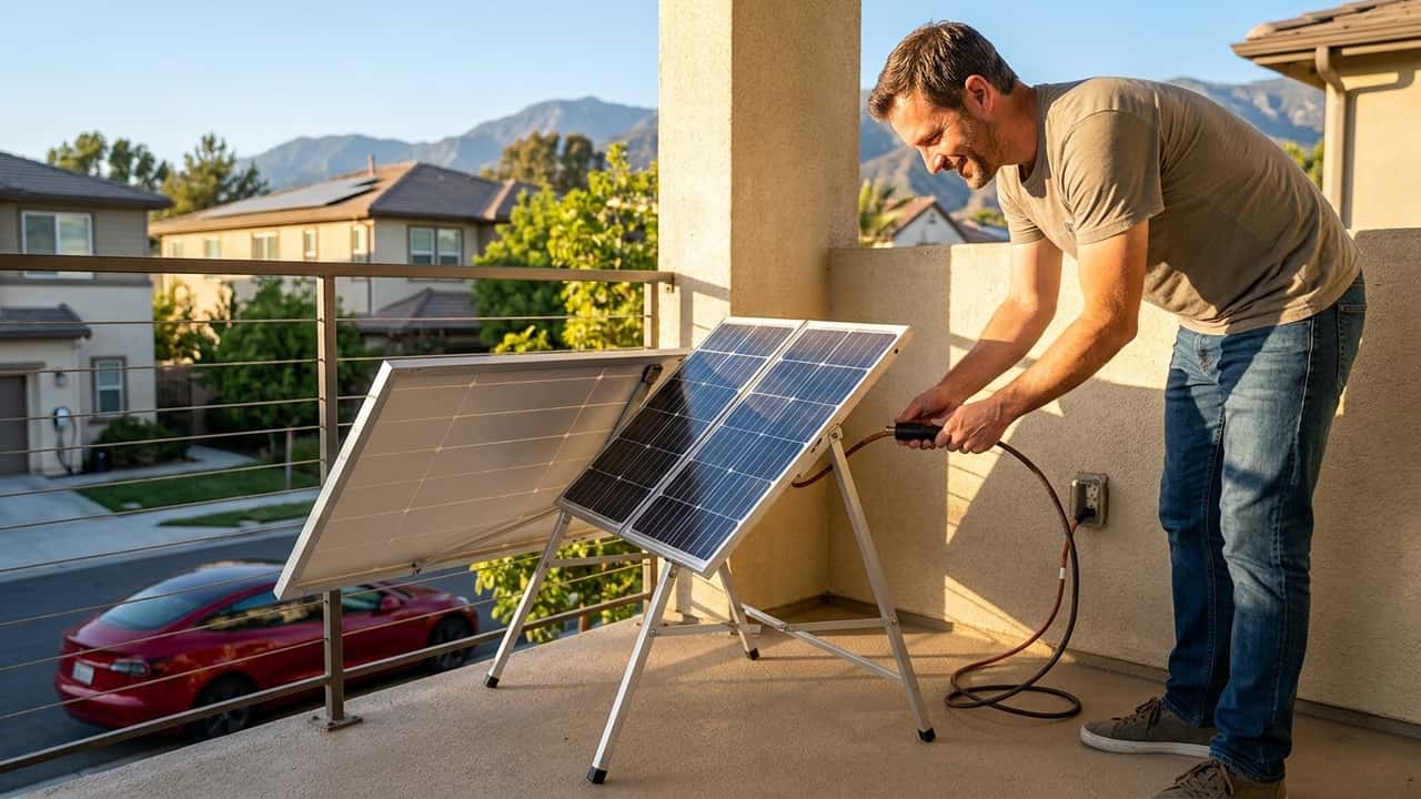 In California basta una presa di casa per farsi il solare da balcone
