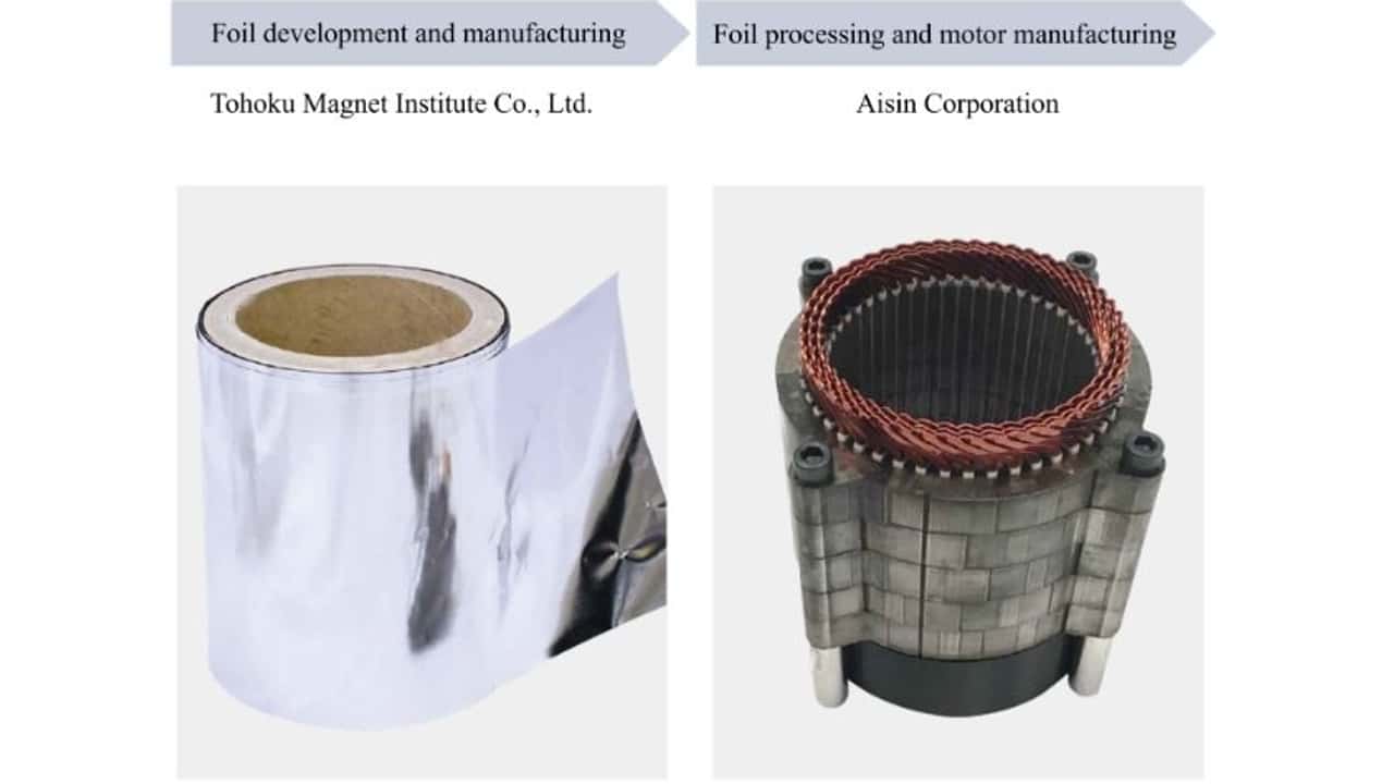 Nanomet lega magnetica per motori ad alta efficienza Aisin