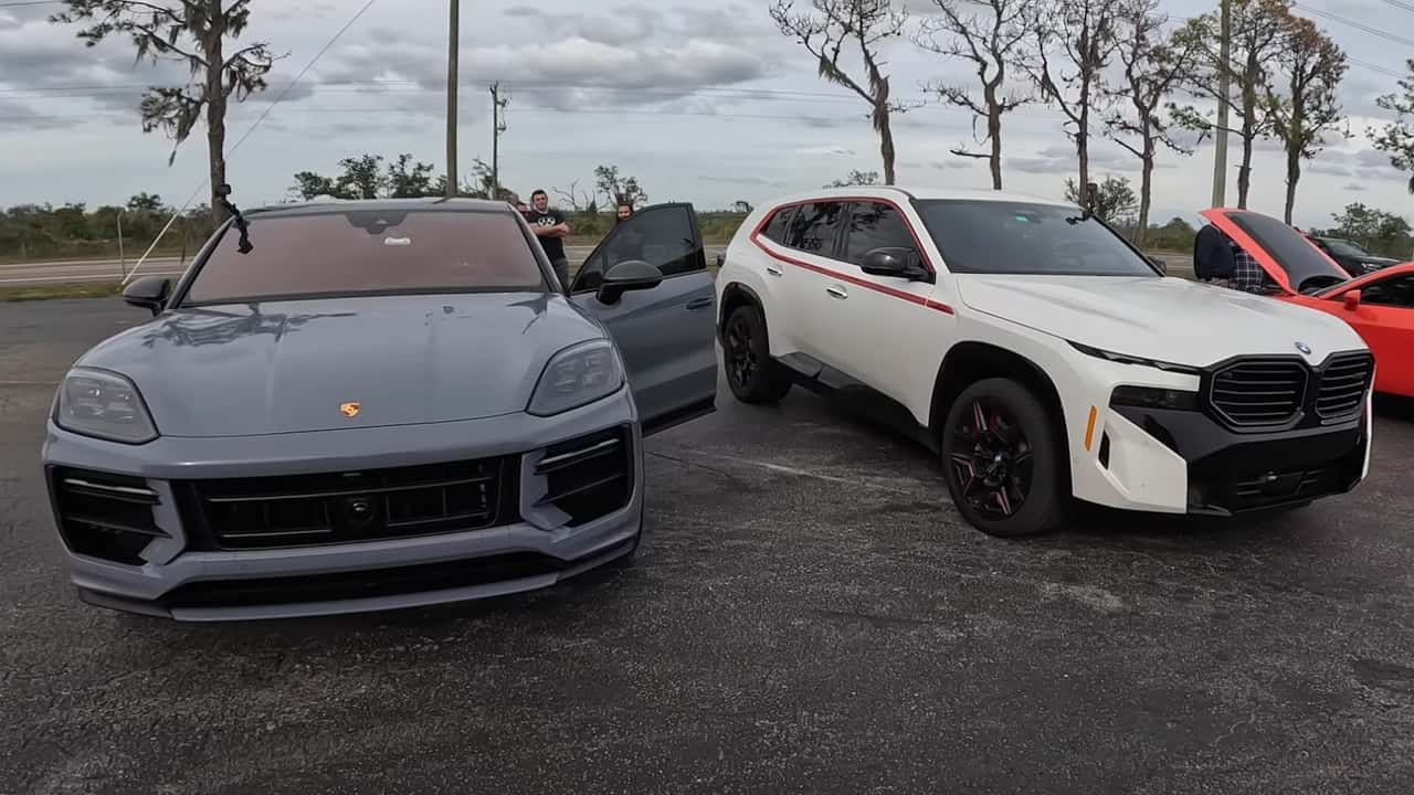 BMW XM Races Porsche Cayenne Turbo GT