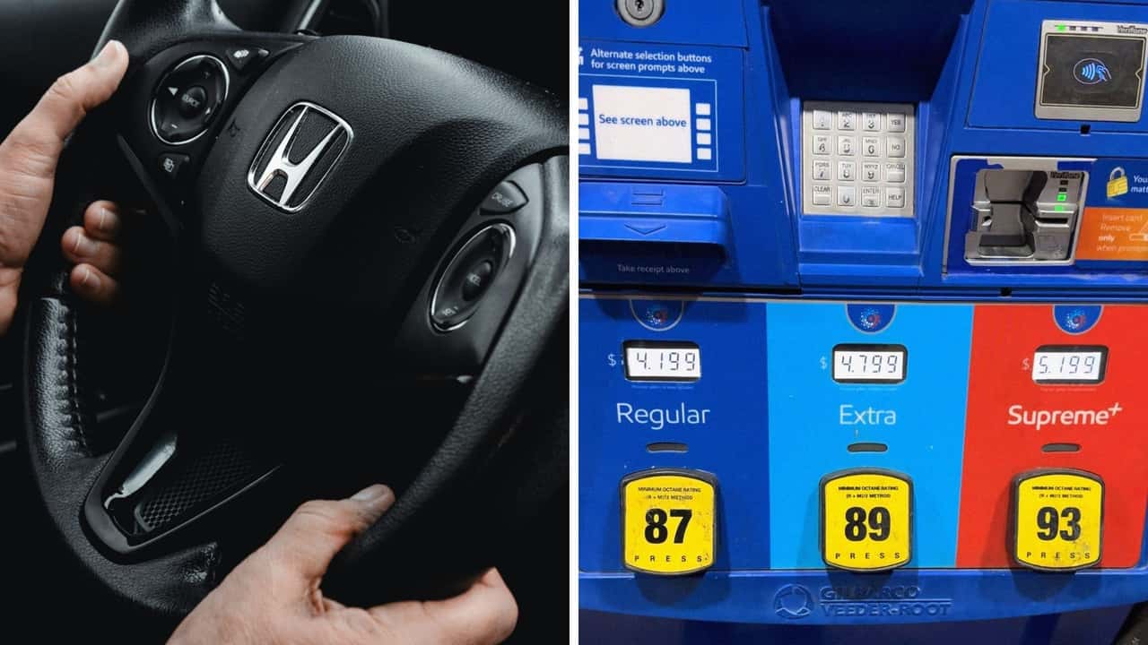 Honda Driver Goes To Pump Gas. Then He Sees The Label On His Fuel Door