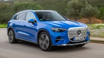 Mercedes GLC EQ Avantgarde (2026) in Klarblau Metallic: Das Exterieur