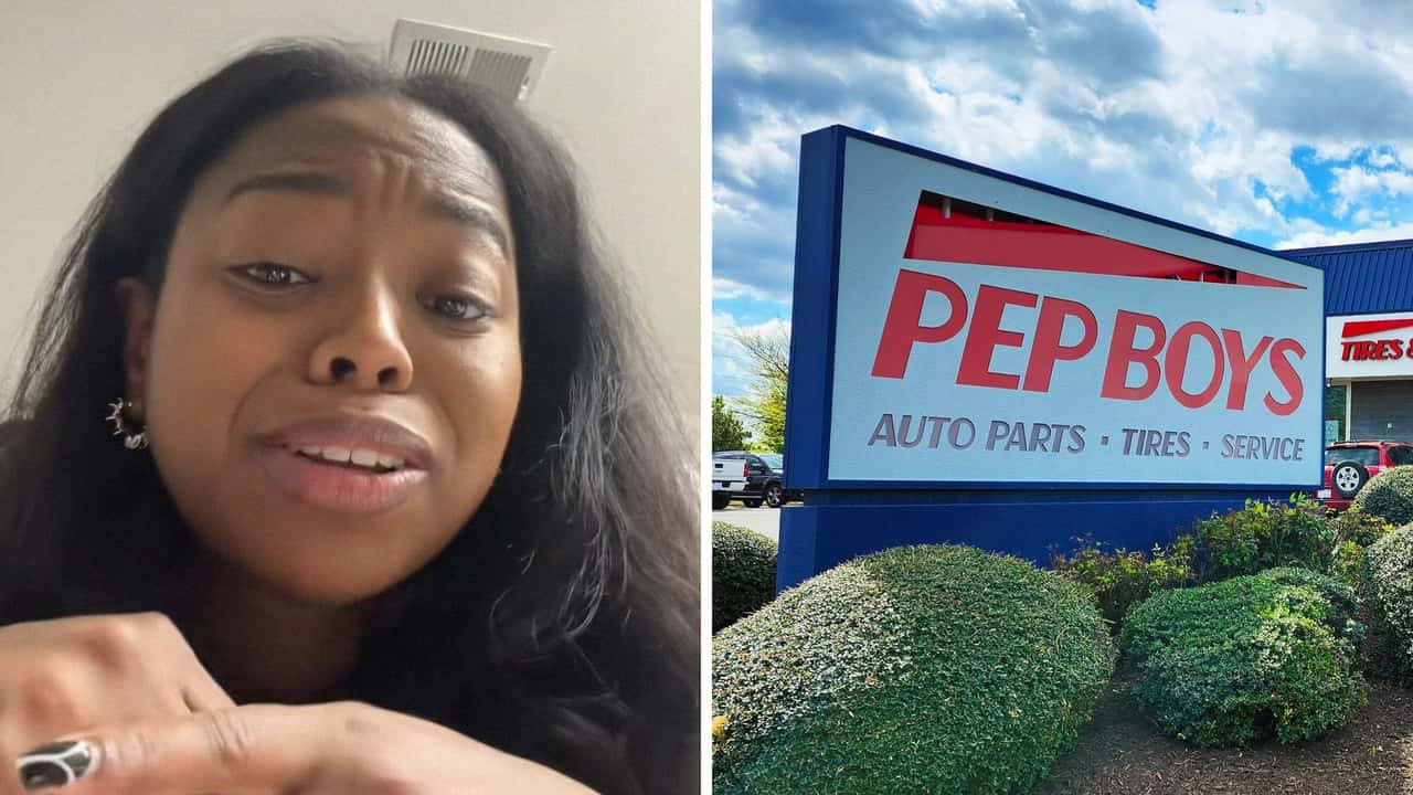 Woman’s Goes To Pep Boys For Tire Rotation. Then She Confesses Something To Worker And He Laughs At Her