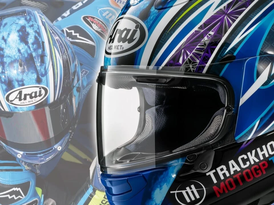 Arai's Limited-Edition AI Ogura Trackhouse Replica Helmet Hits
