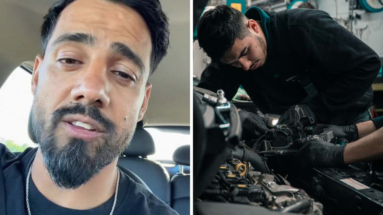 Man goes to the dealership to buy a new car. Then he asks to have his own mechanic check it out