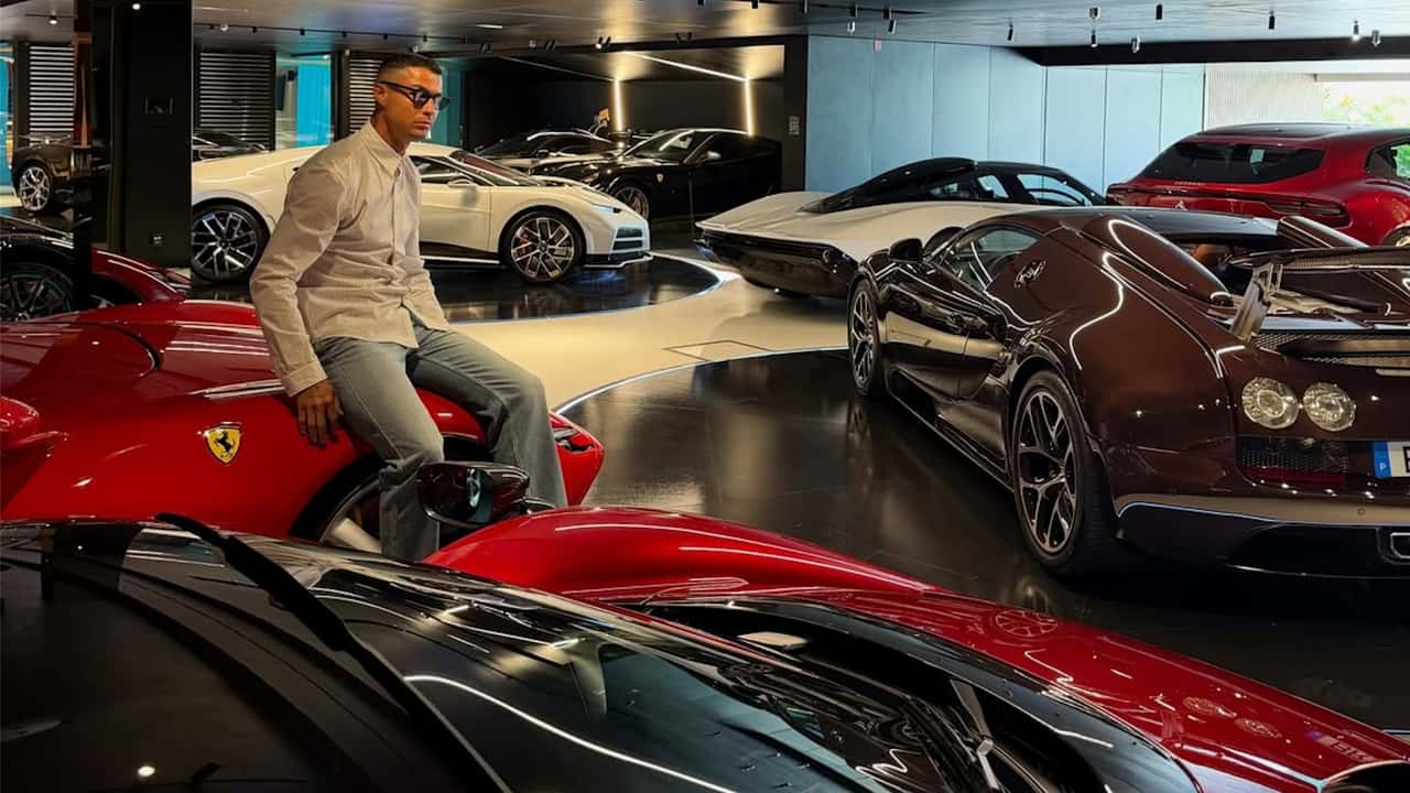Cristiano Ronaldo garage supercar