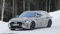 Audi A4 Avant (2023) in der Wintererprobung erwischt