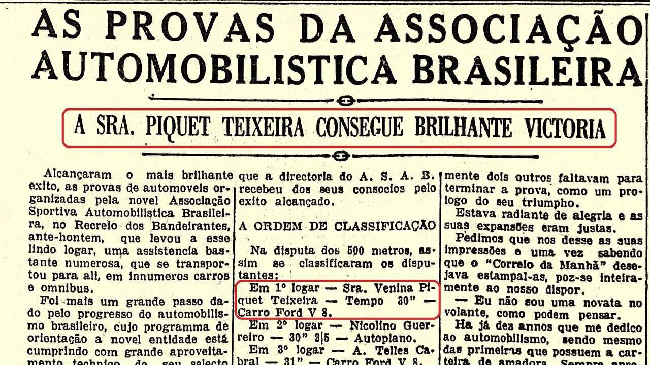 A vitória ja na primeira prova disputada