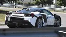 Ferrari V6 hybrid test mule spy photo