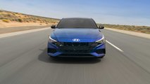 2021 Hyundai Elantra N Line Sedan Blue Exterior