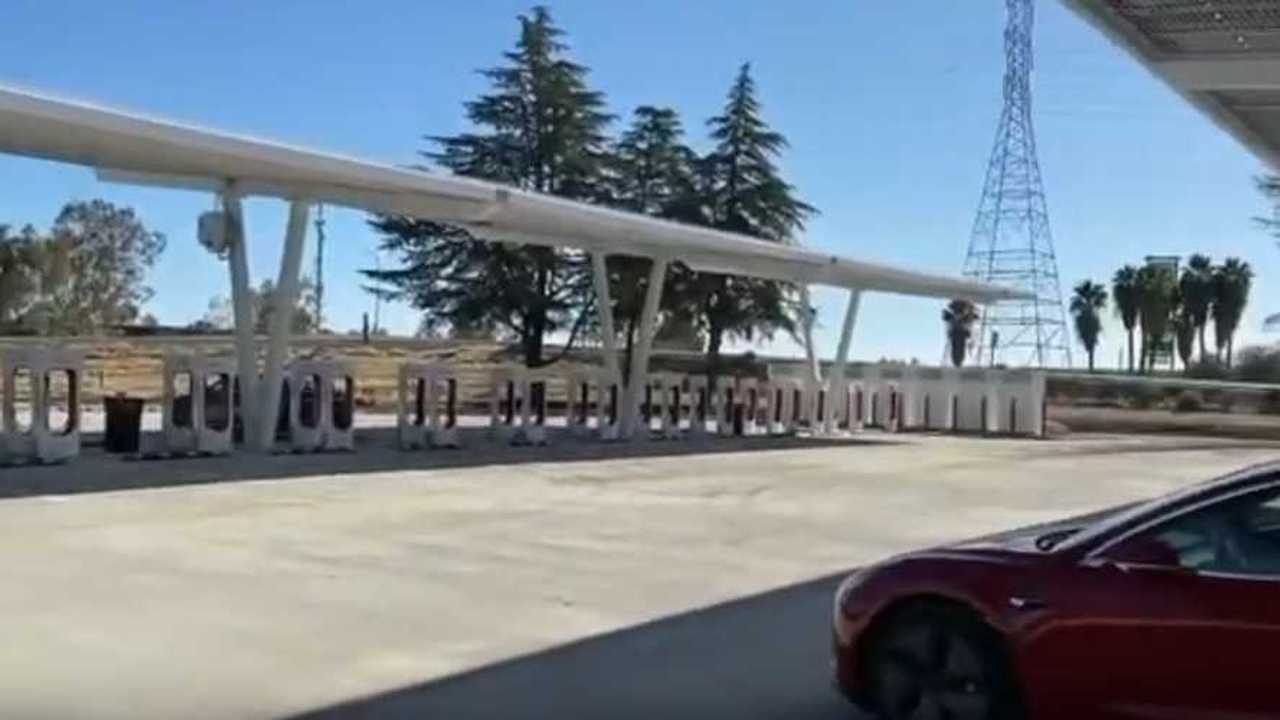 See The New World's Largest Public Tesla Supercharging Station A49