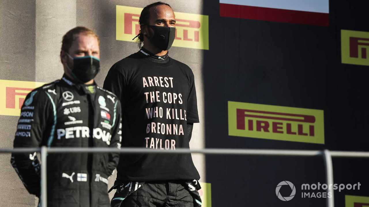 Valtteri Bottas and Lewis Hamilton at Tuscany GP 2020
