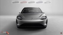 This Is The Sony Vision-S In The Same Color Options Of The Tesla Model 3