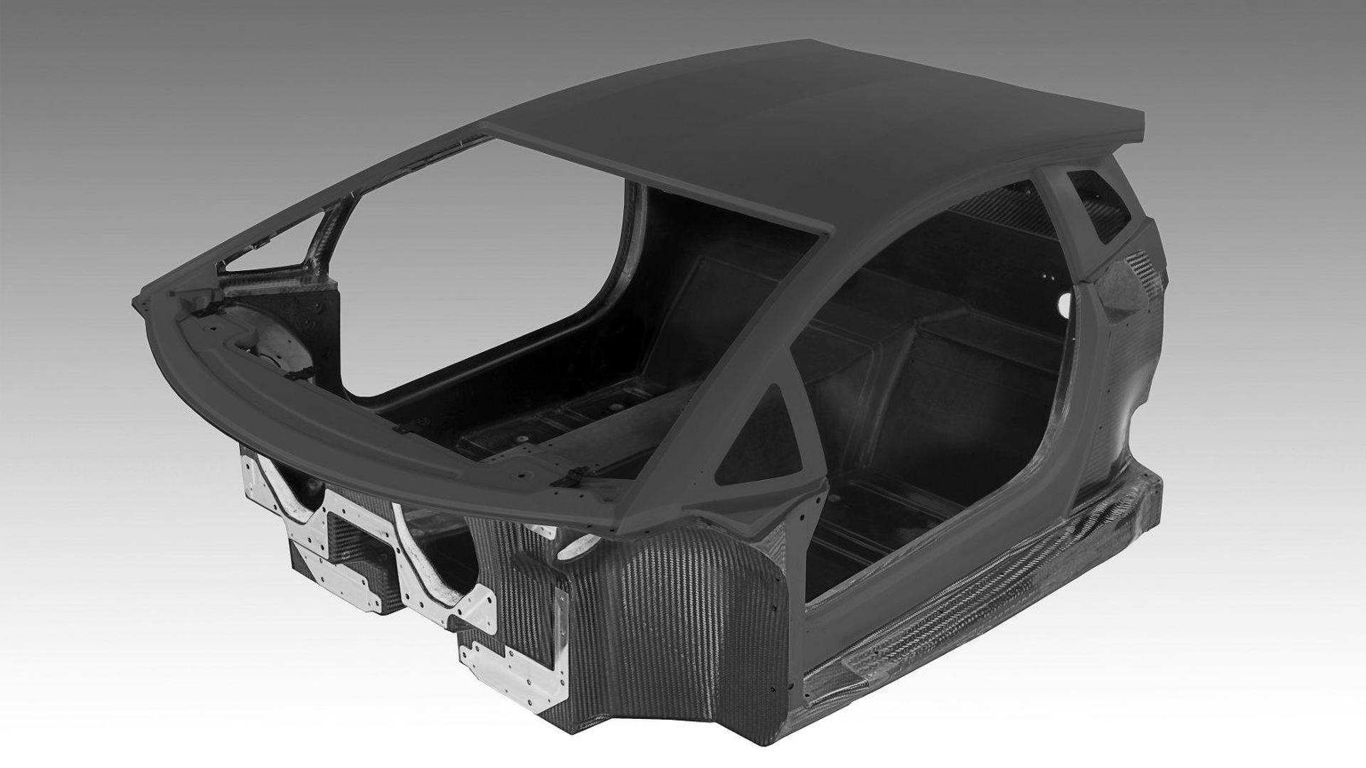 LP7004 Aventador allcarbon fiber monocoque revealed