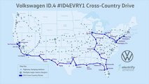 Volkswagen ID.4 completes cross-country drive Electrify America EA map
