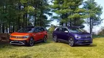 Volkswagen ID.6 CROZZ (orange) und ID.6 X (lila)