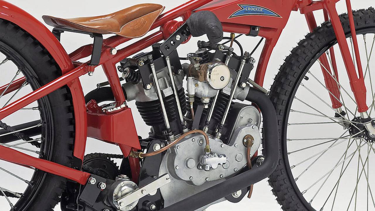 1933 Indian-Crocker 45ci OHV Speedway Racer. Photo courtesy of Bonhams Auctioneers & Appraisers.