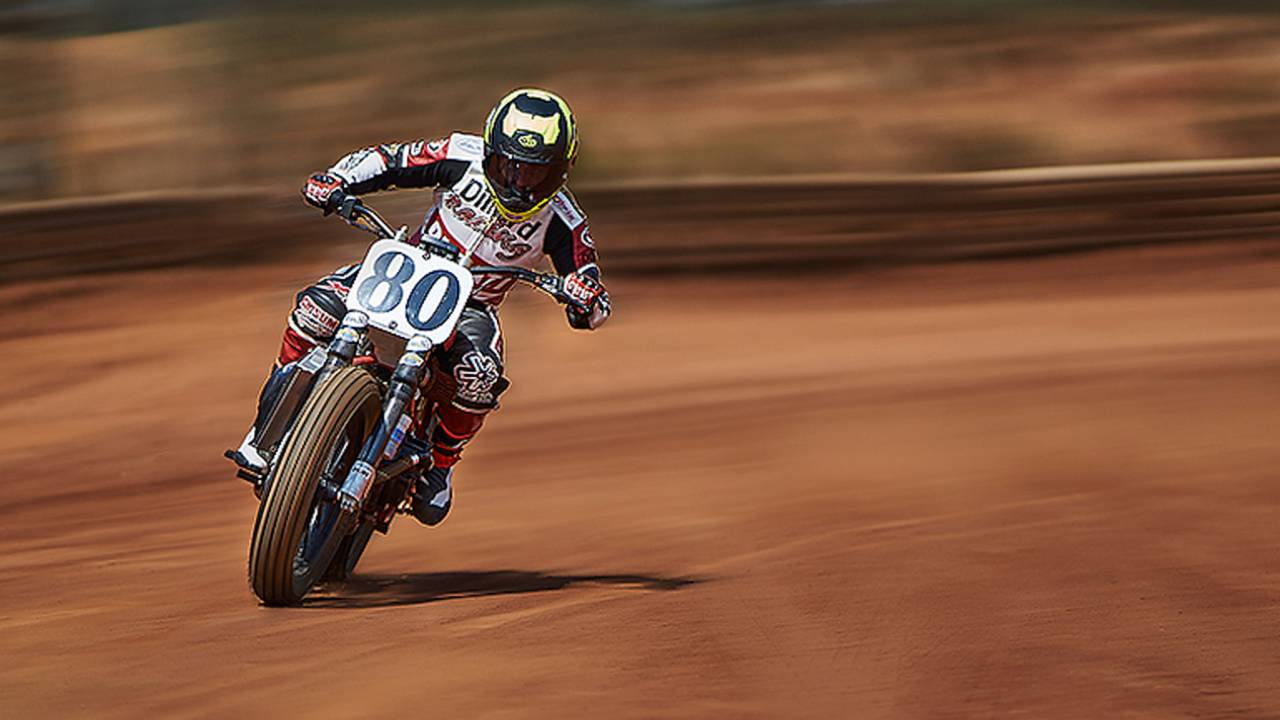 Stevie Bonsey sliding his Ducati