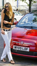 Elle McPherson with Fiat 500C