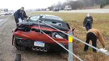 2015 Chevrolet Corvette Z06 Convertible crash