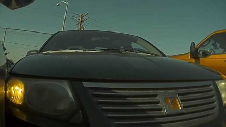 Watch Bad Driver Hit A Parked Tesla Four Times In A Row