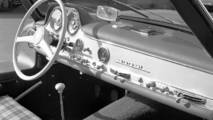 Mercedes 300 SL with plaid upholstery
