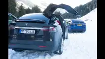 Tesla Model S, 1000 km tra neve, autostrada e tante salite