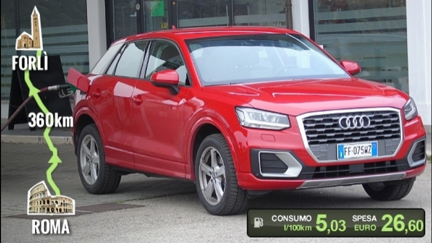 Audi Q2 1.4 TFSI, la prova dei consumi reali