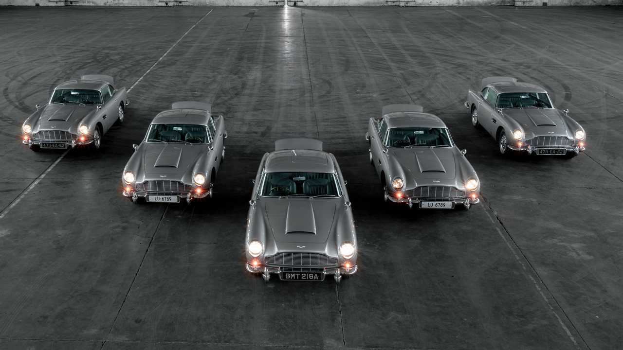Les cinq premières voitures Aston Martin DB5