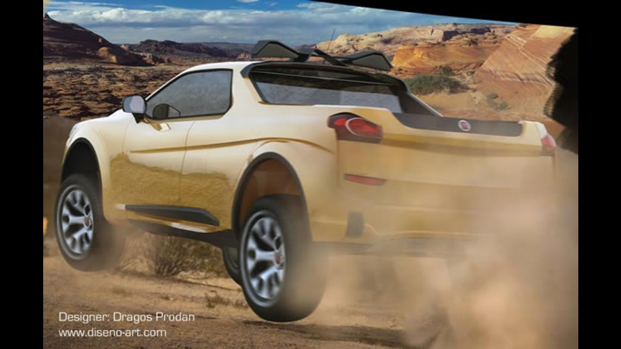 Pick-up Fiat Sentiero Concept - Designer romeno cria protótipo de pick-up compacta