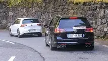VW Golf R facelift spy photo
