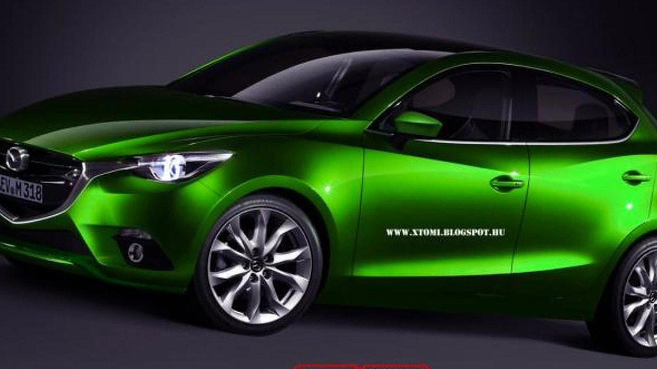 Next-gen Mazda2 rendered based on Hazumi concept Next-gen Mazda2 rendered based on Hazumi concept