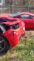Ferrari 458 Italia after accident