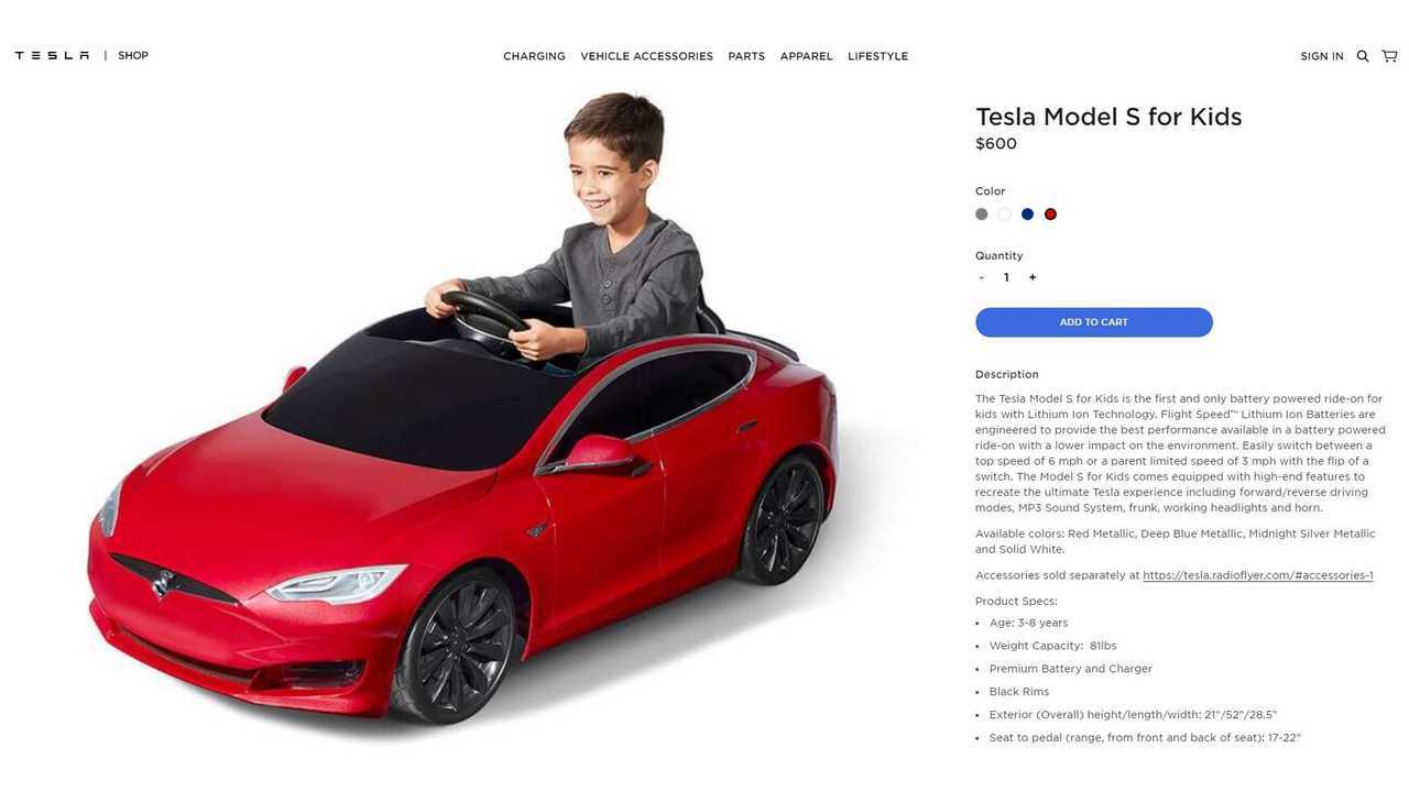 Tesla: la Model S elettrica per bambini