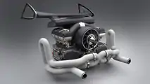 Porsche 911 engine modified by Williams and Singer