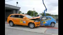 Crash Audi Q7 - Fiat 500
