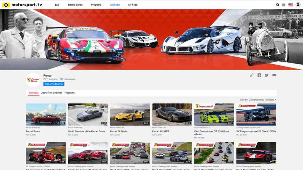 Ferrari sbarca su Motorsport.tv, ecco il canale dedicato al Cavallino
