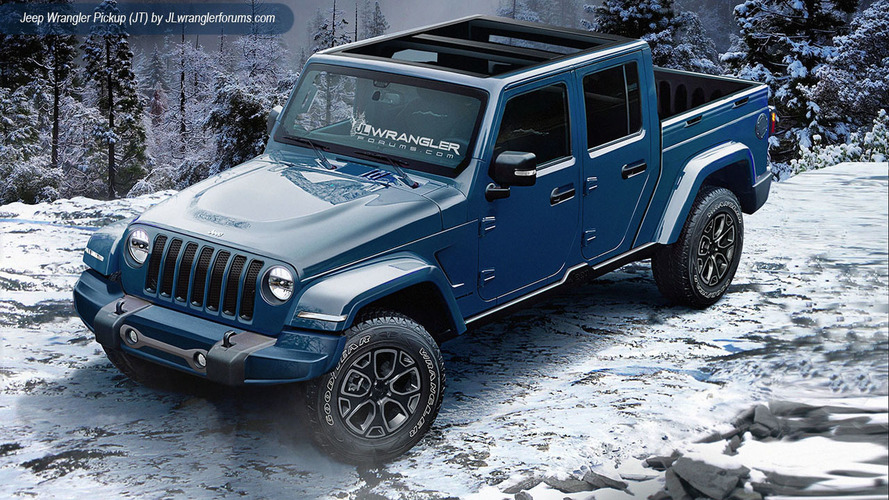 2018 Jeep Wrangler pickup truck rendering