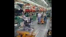 Produktion des VW Polo 1 in den 1970er Jahren in Wolfsburg