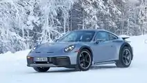 Photo d'espionnage de la Porsche 911 Dakar 2023 sans camouflage