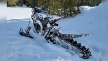 Aprilia Tuono V4 Snowbike Project - Rear View - Mechatist